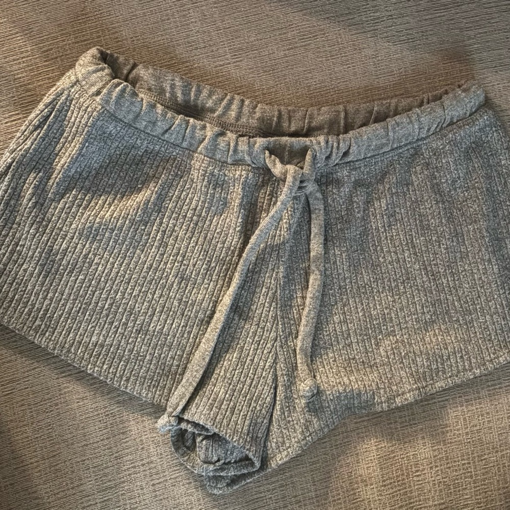 Honeydew Intimates Womens Gray Ribbed Shorts Pajamas Small S